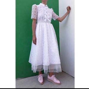 Atlantic-Pacific X Halogen Midi Dress with Bows